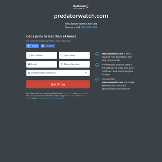 Buy Domains - predatorwatch.com is for sale!