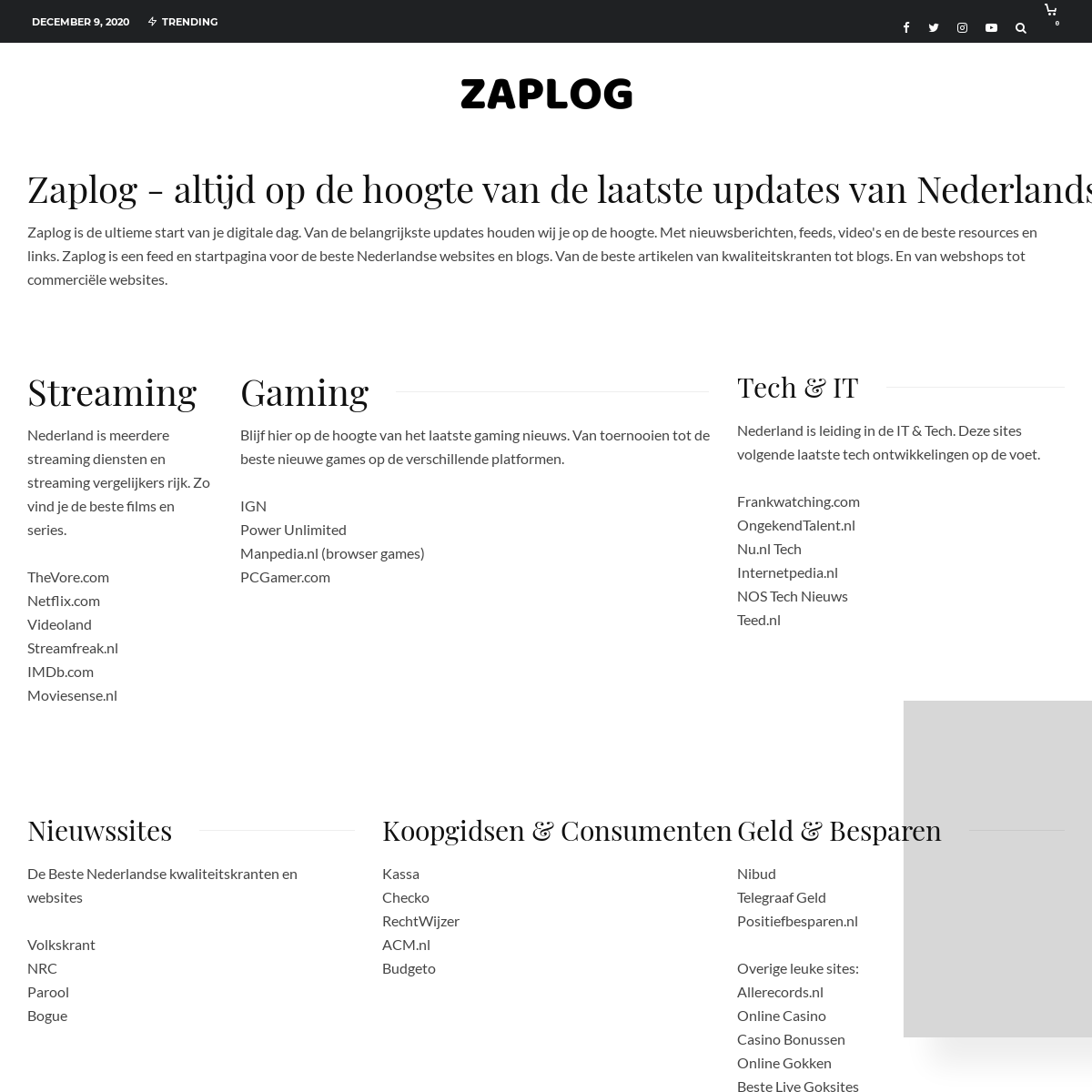 A complete backup of zaplog.nl