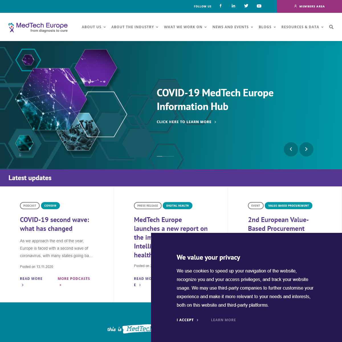 MedTech Europe, from diagnosis to cure - Homepage