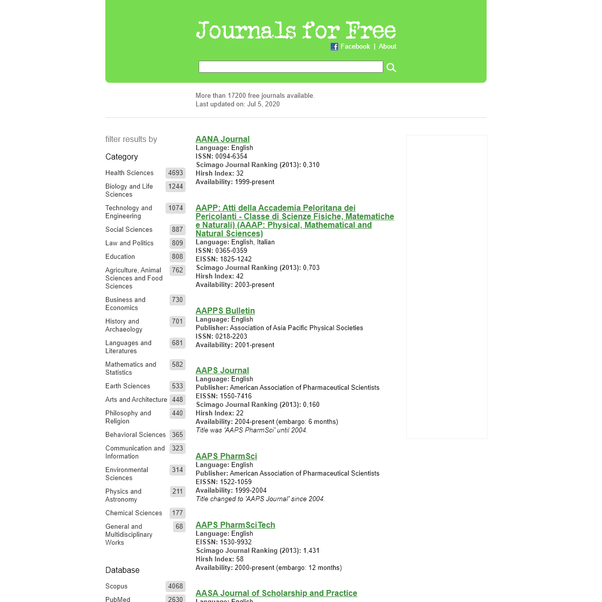 A complete backup of journals4free.com