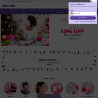 A complete backup of claires.co.uk