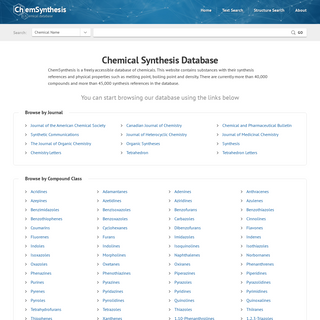 A complete backup of chemsynthesis.com
