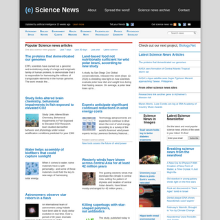 (e) Science News - Latest science news articles