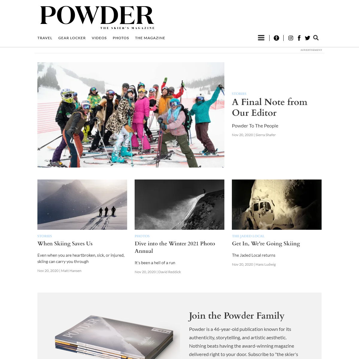 A complete backup of powdermag.com