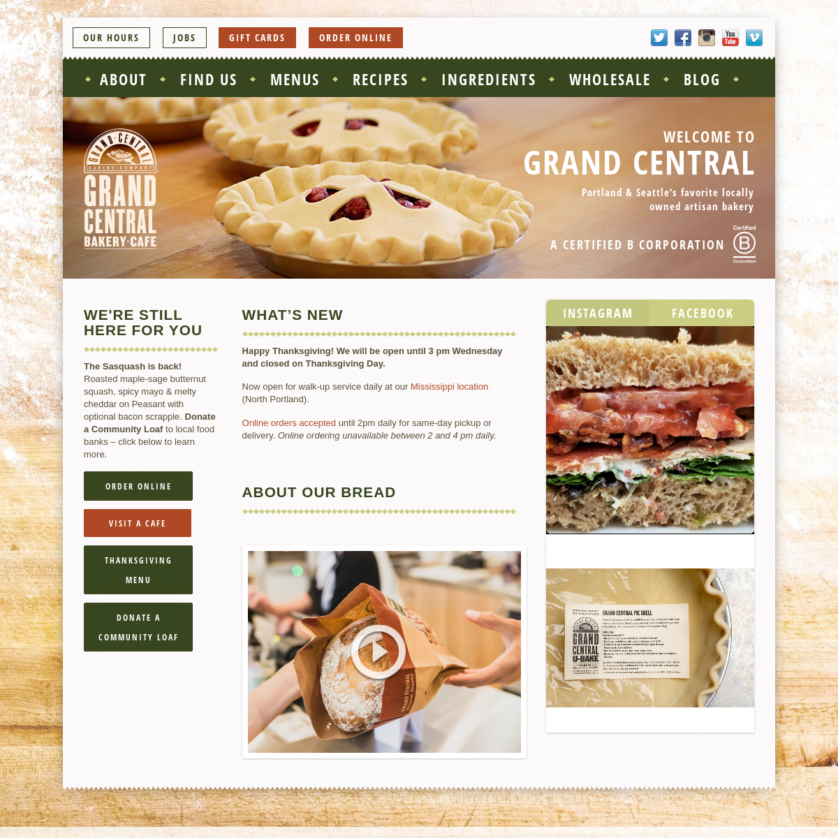 A complete backup of grandcentralbakery.com