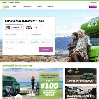 Hire A Campervan Or Rent A Car To Explore New Zealand - JUCY
