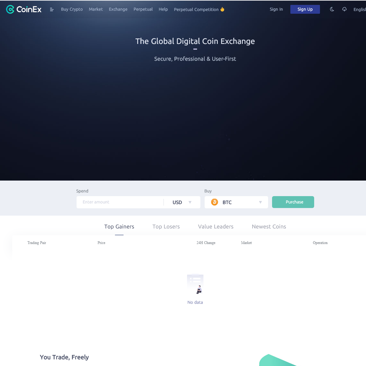 A complete backup of coinex.com