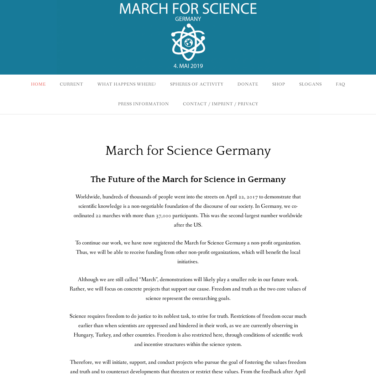 A complete backup of marchforscience.de