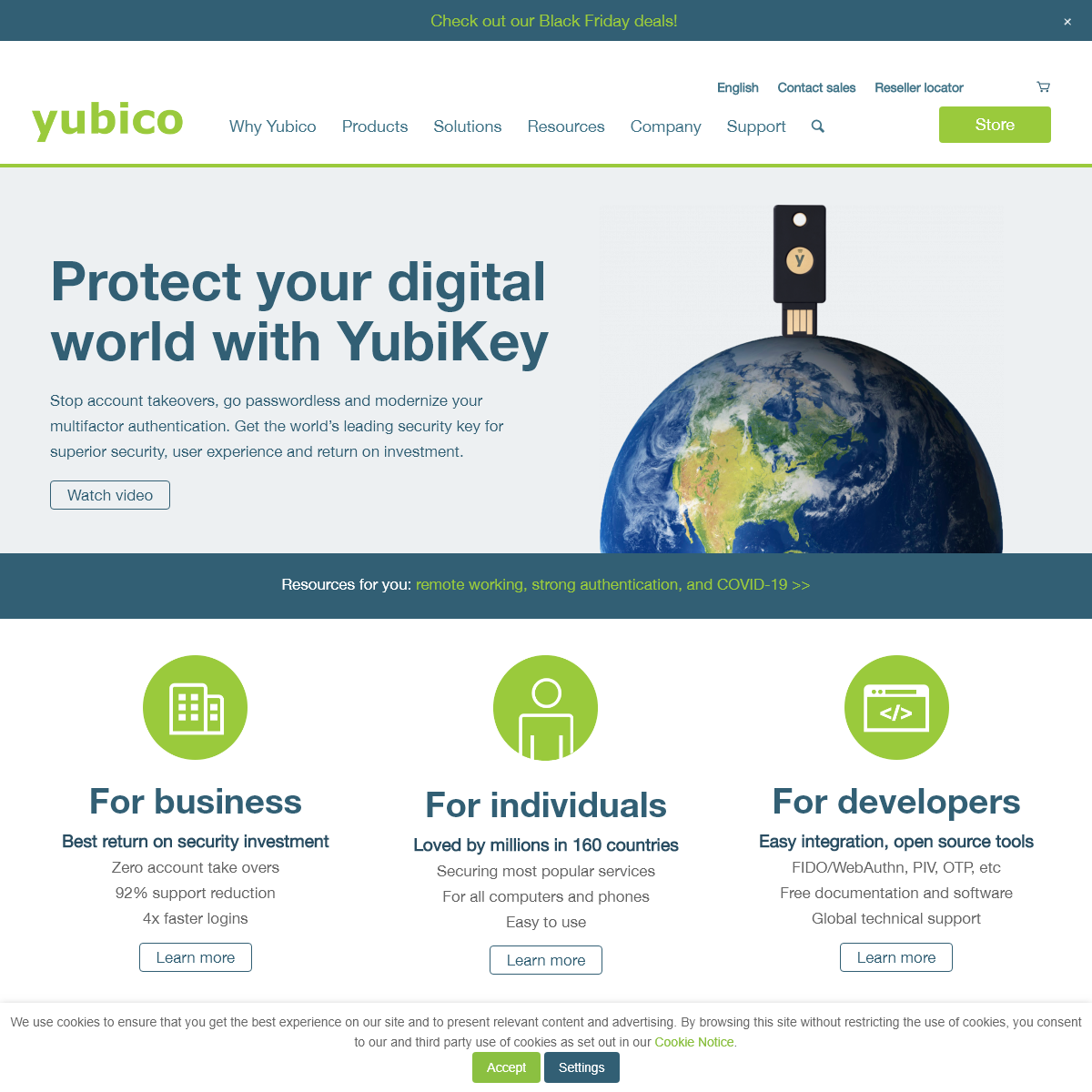 A complete backup of yubico.com