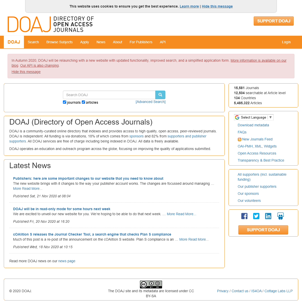 A complete backup of doaj.org