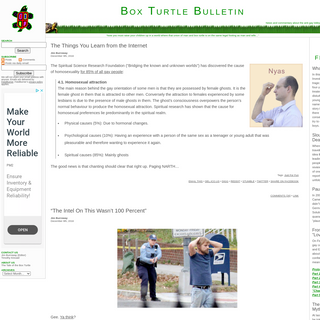A complete backup of boxturtlebulletin.com