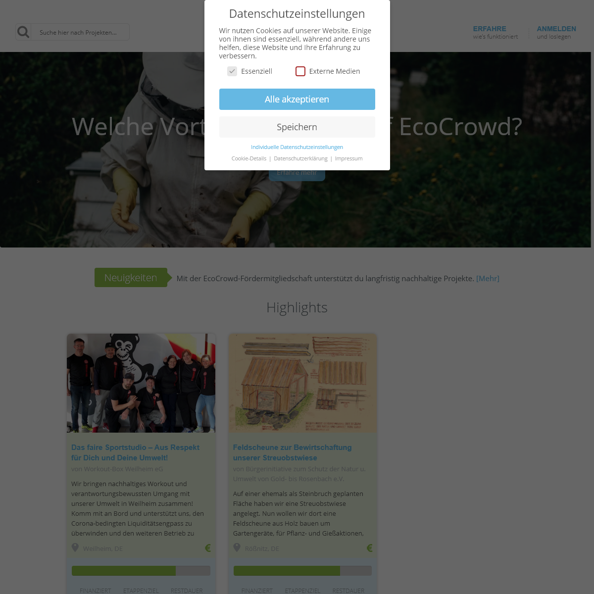 A complete backup of ecocrowd.de