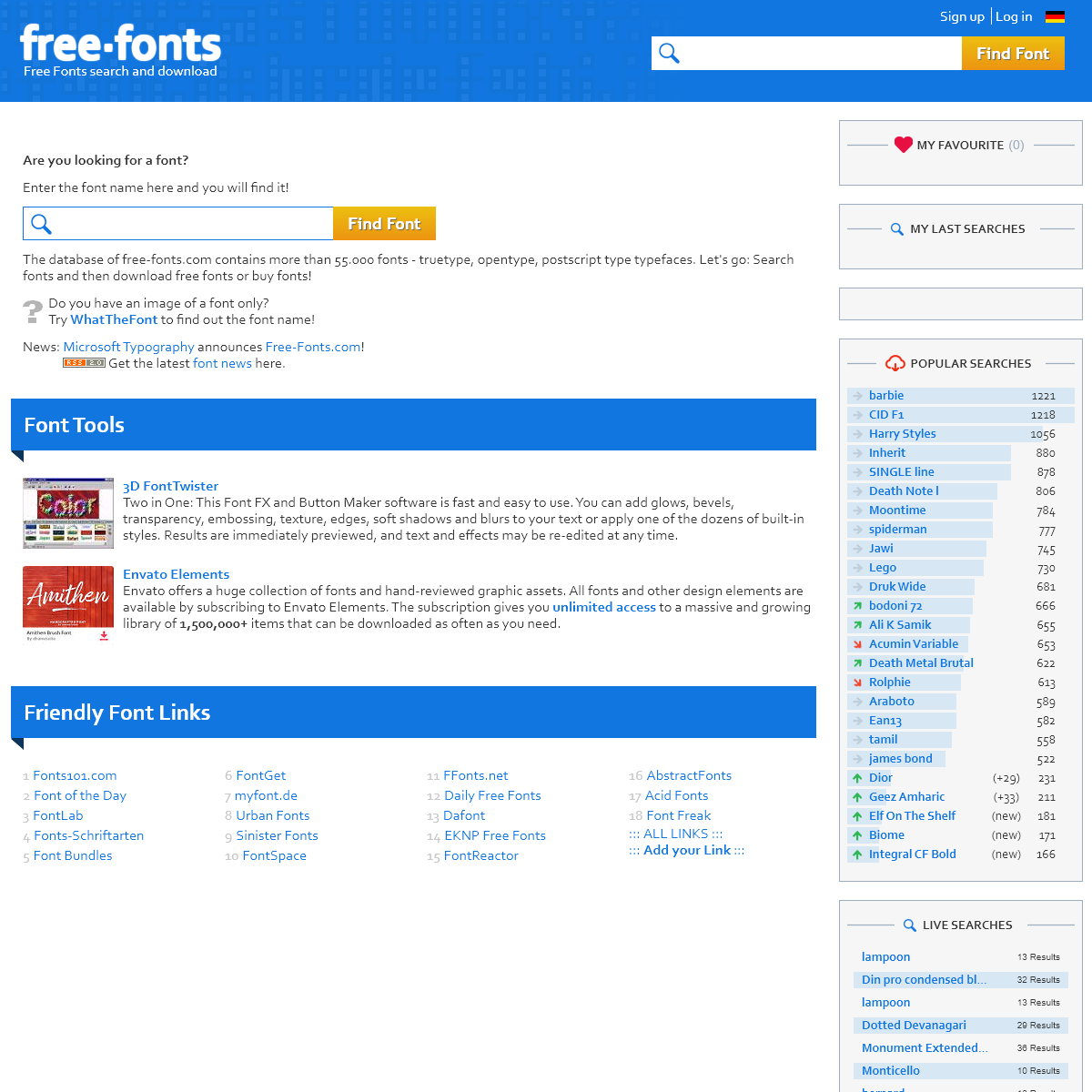 A complete backup of free-fonts.com