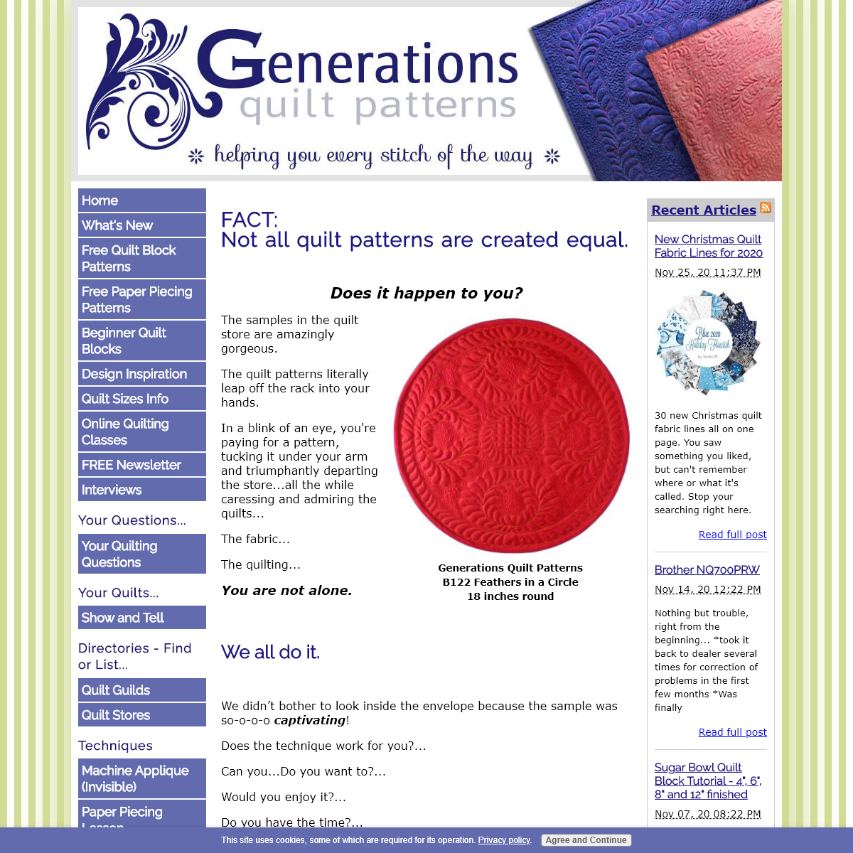 A complete backup of generations-quilt-patterns.com