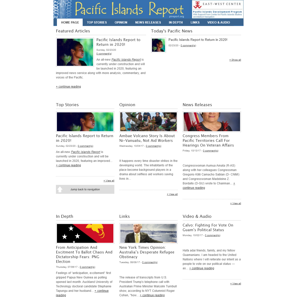 Home Page - Pacific Islands Report