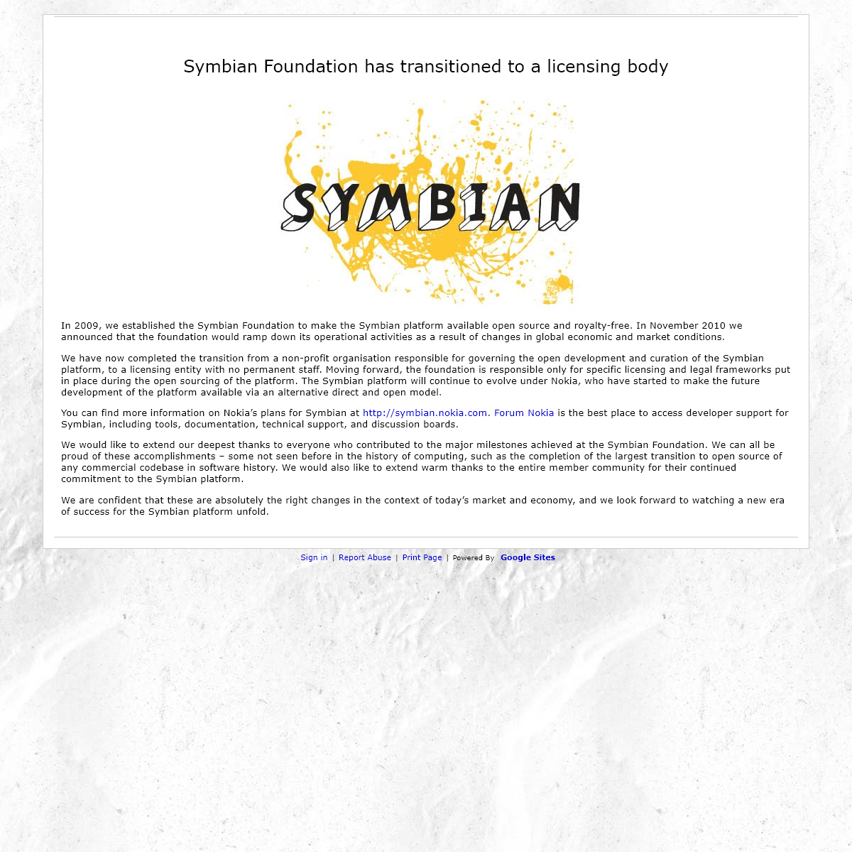 A complete backup of symbian.org