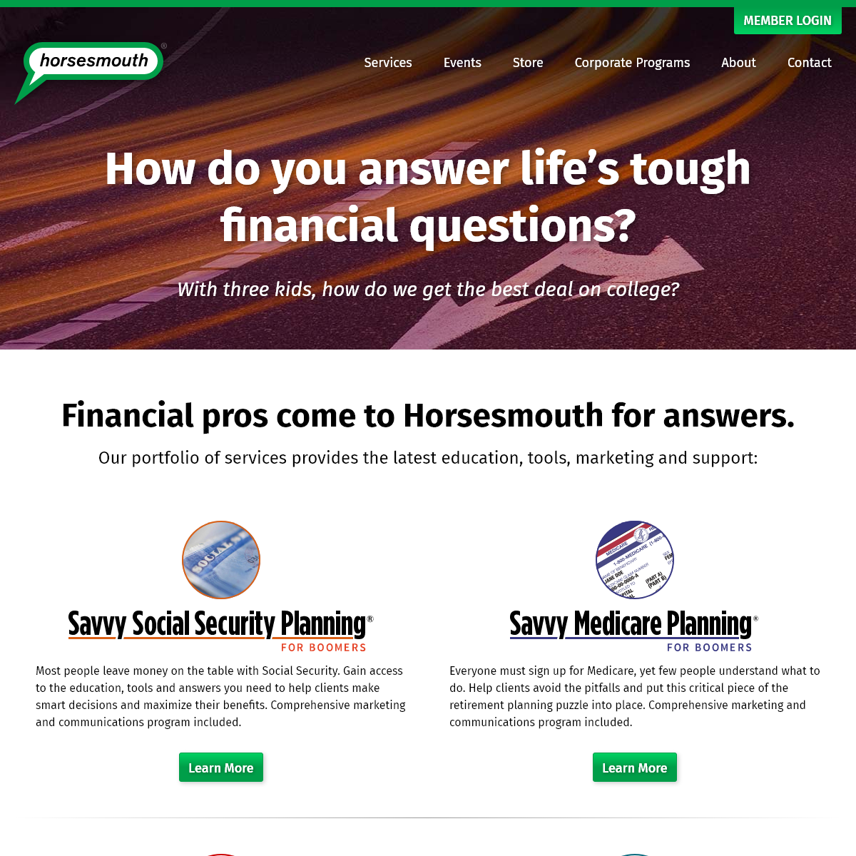 Horsesmouth - Helping advisors succeed - Public