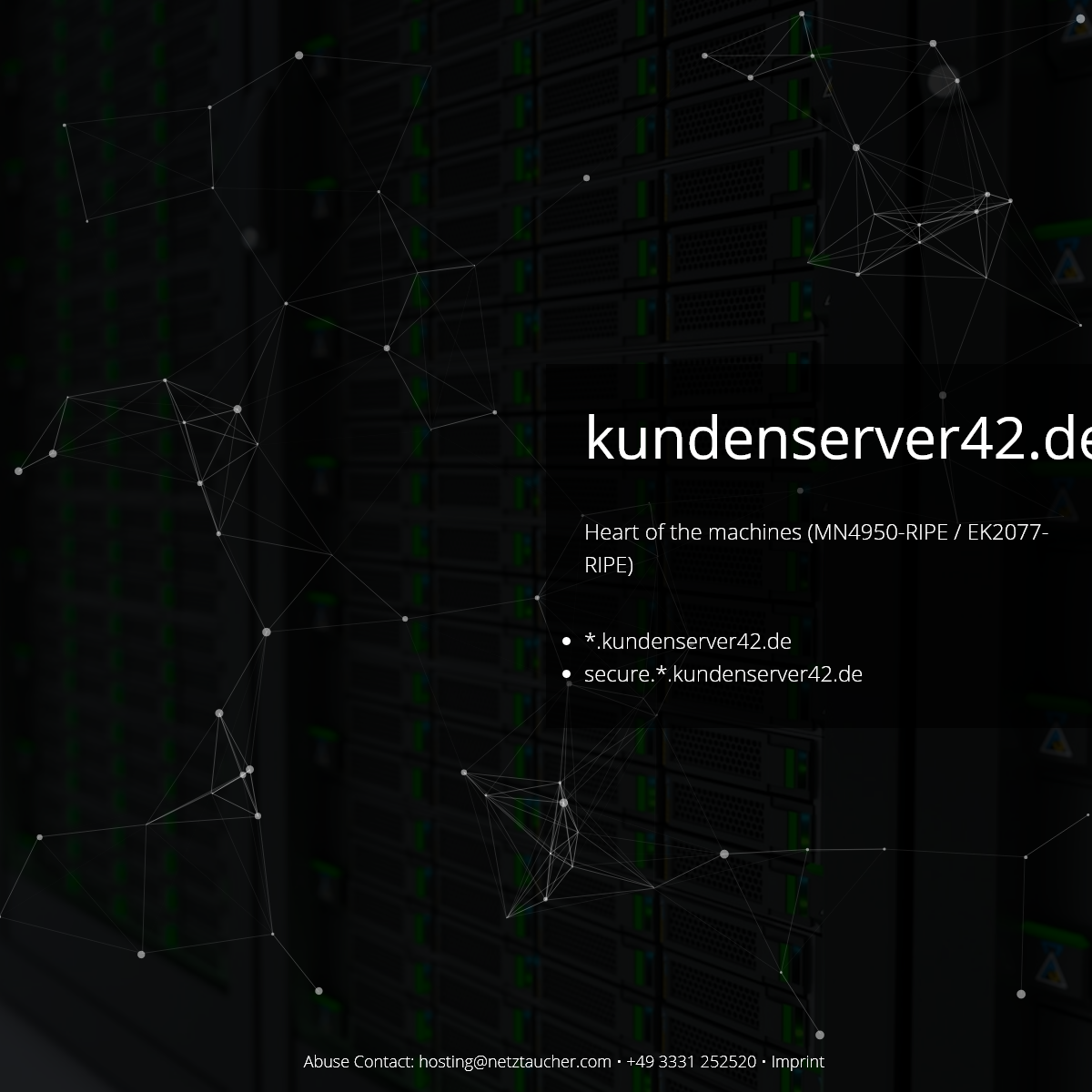 A complete backup of kundenserver42.de