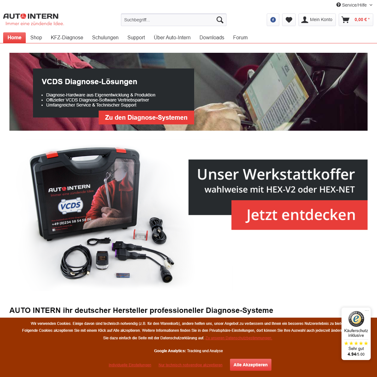 Auto-Intern - Der Diagnose-Shop - Schulungen - VCDS - HEX-V2 - HEX-NET - Support - Auto-Intern