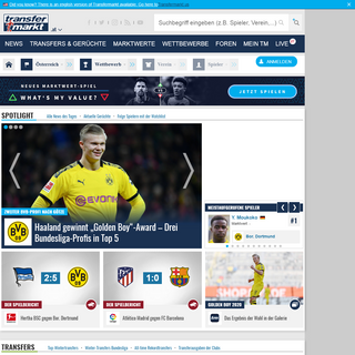 A complete backup of transfermarkt.at