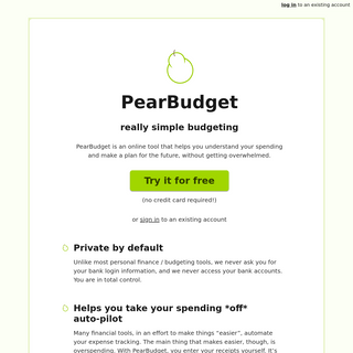 A complete backup of pearbudget.com