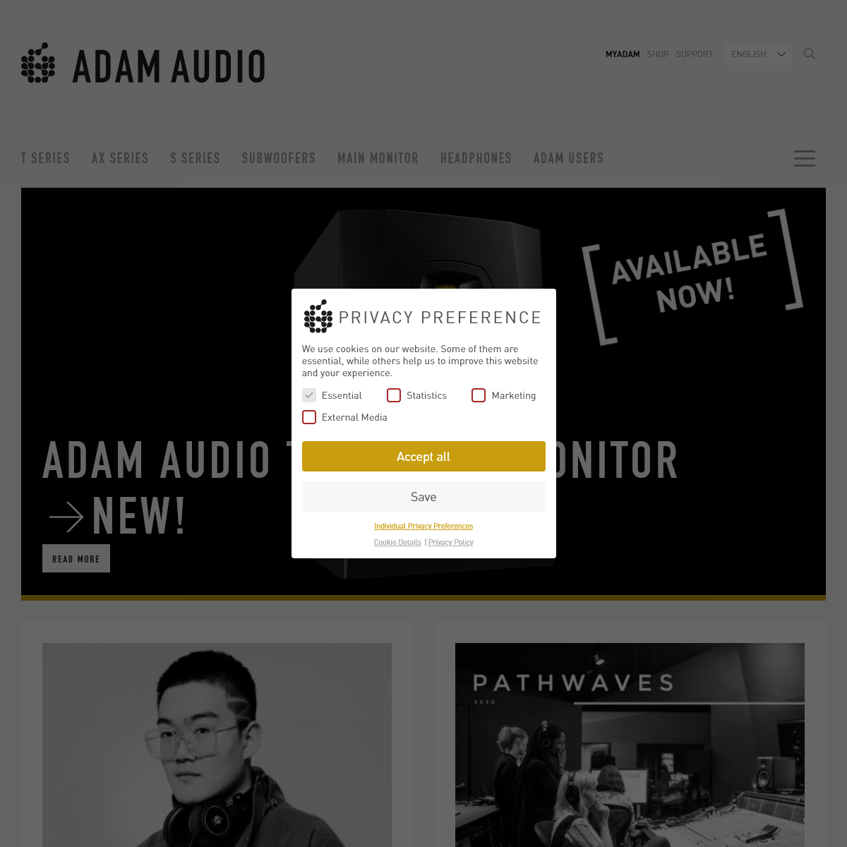A complete backup of adam-audio.com