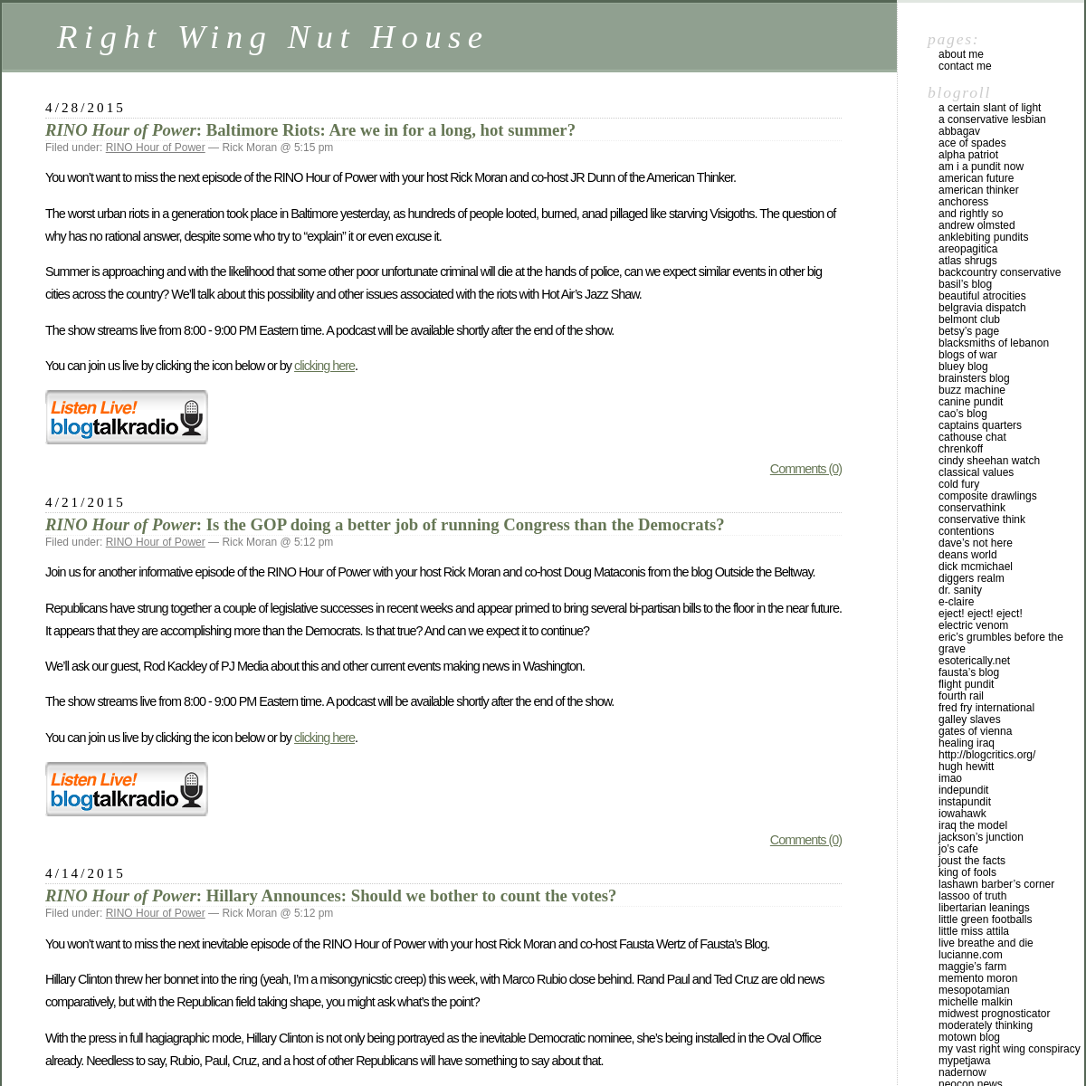 A complete backup of rightwingnuthouse.com