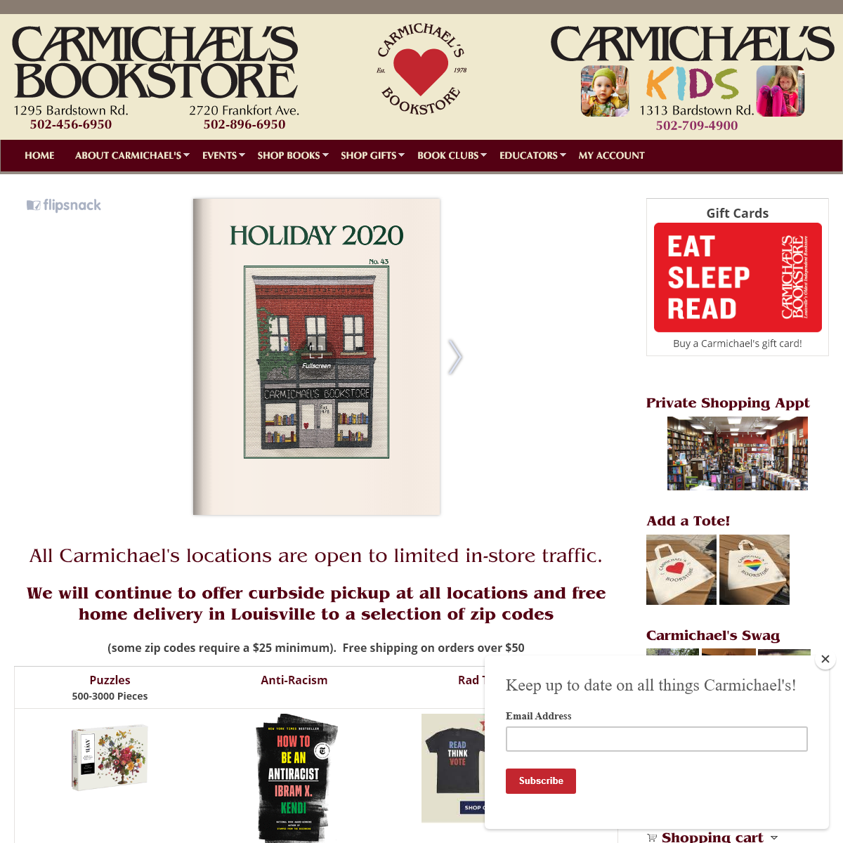 A complete backup of carmichaelsbookstore.com