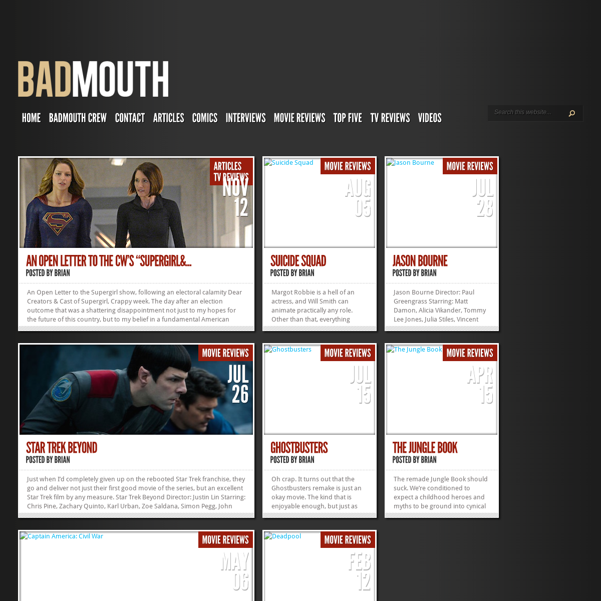 A complete backup of badmouth.net