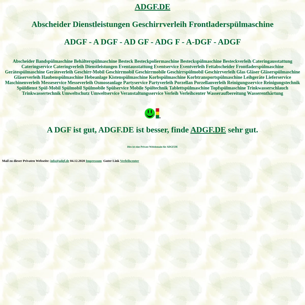 A complete backup of adgf.de