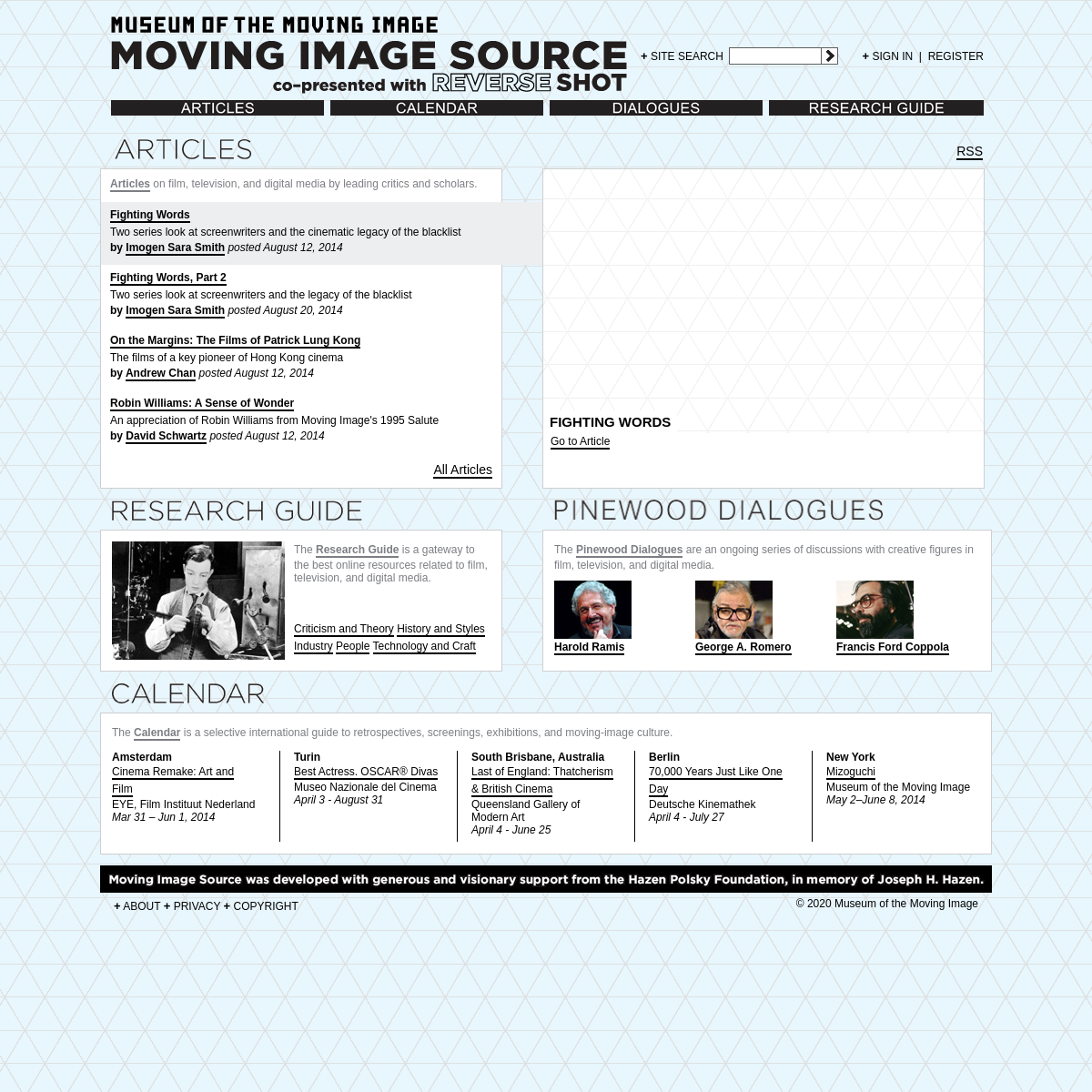 A complete backup of movingimagesource.us