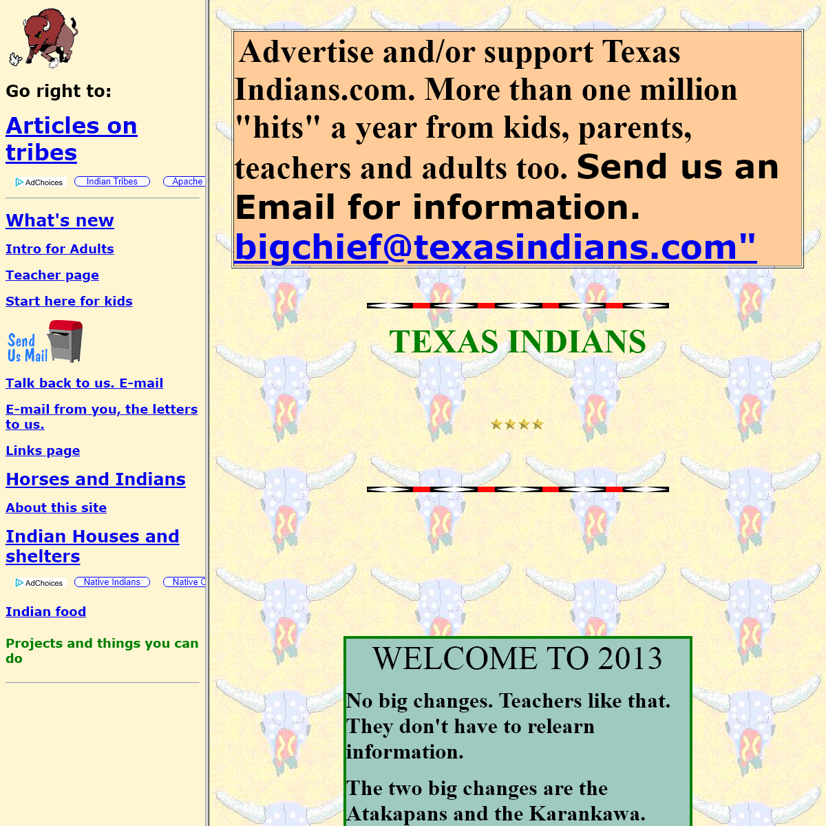 A complete backup of texasindians.com