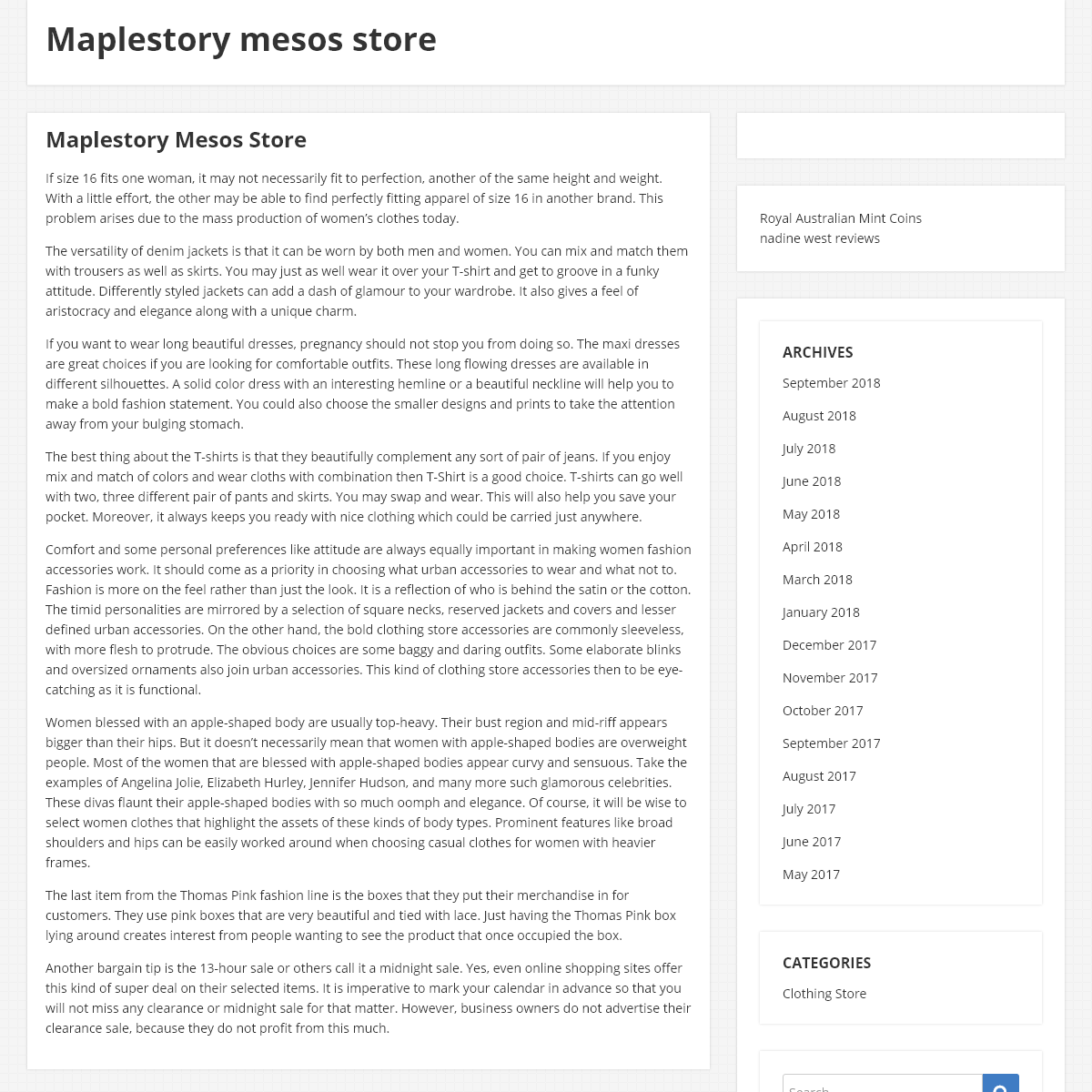 A complete backup of maplestorymesosstore.com
