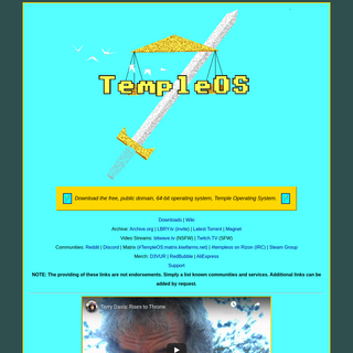 A complete backup of templeos.org
