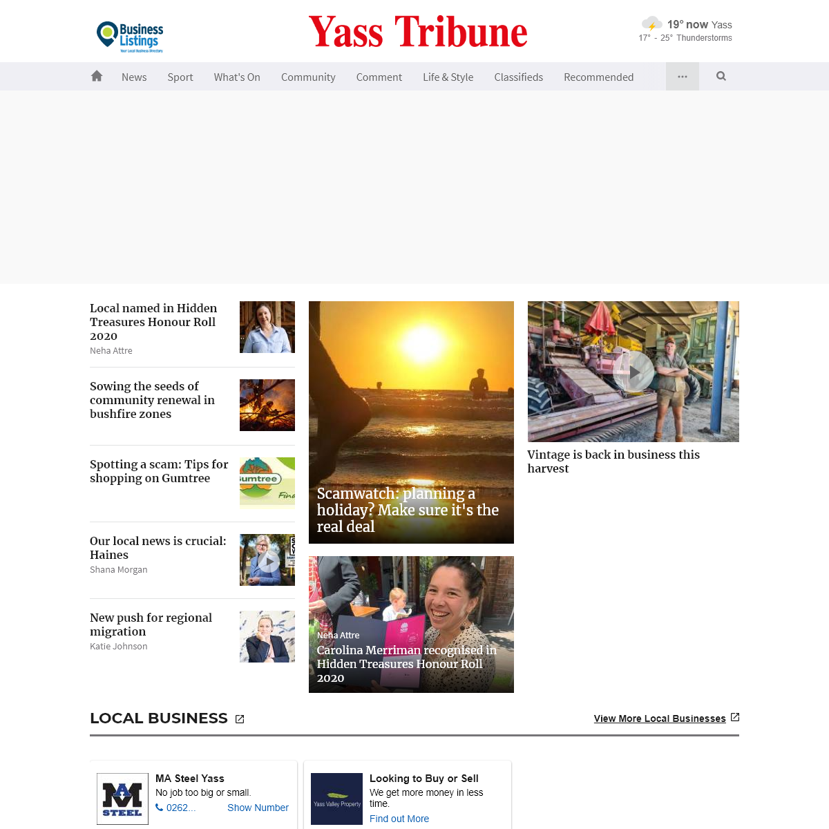 Yass news, sport and weather - Yass Tribune - Yass, NSW