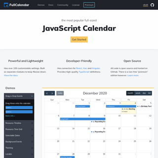 FullCalendar - JavaScript Event Calendar