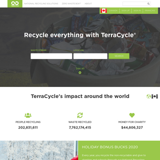 A complete backup of terracycle.ca