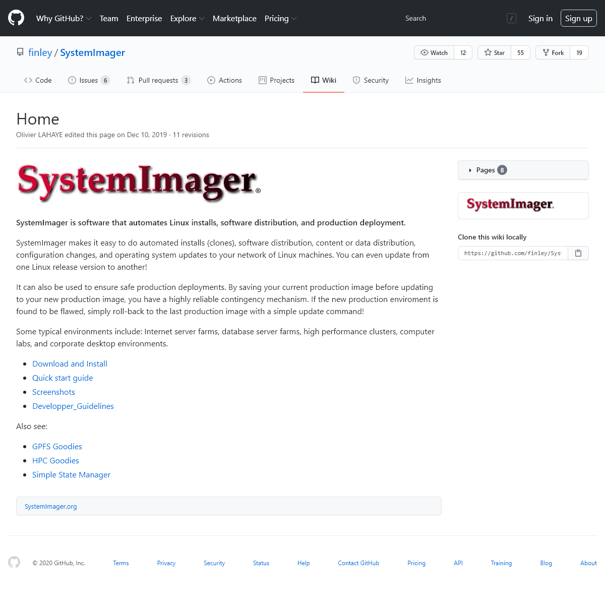 A complete backup of systemimager.org