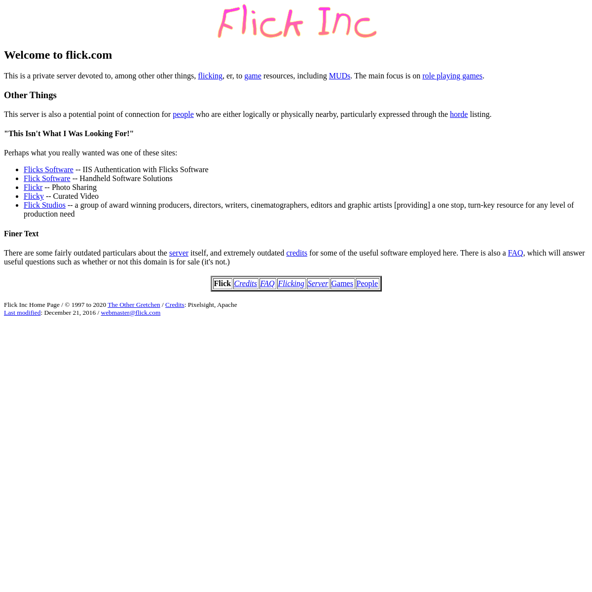 A complete backup of flick.com