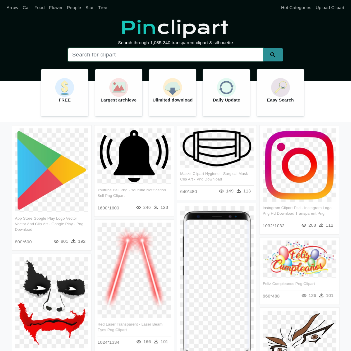 A complete backup of pinclipart.com