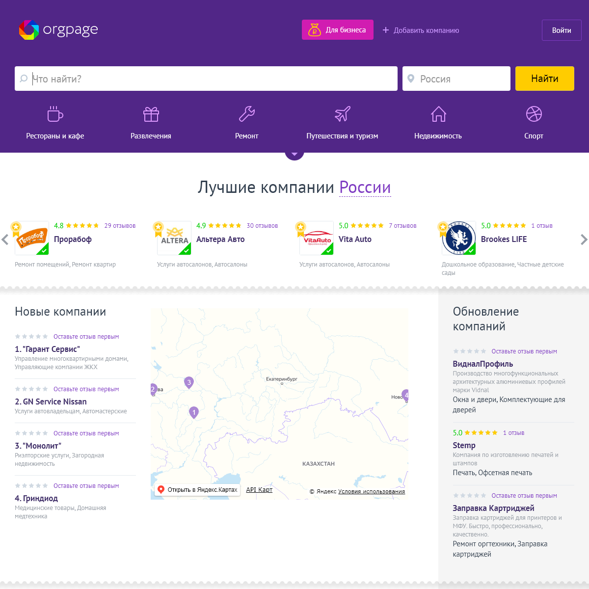 A complete backup of orgpage.ru
