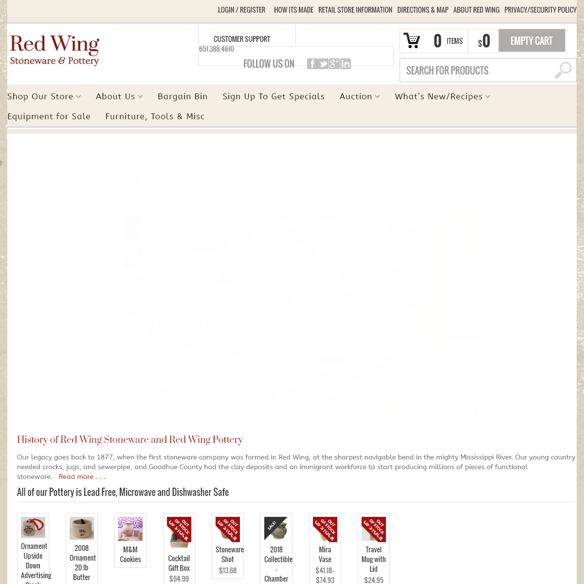 A complete backup of redwingstoneware.com