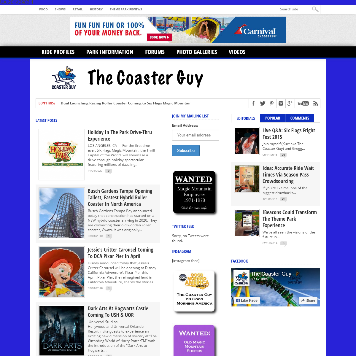 A complete backup of thecoasterguy.com