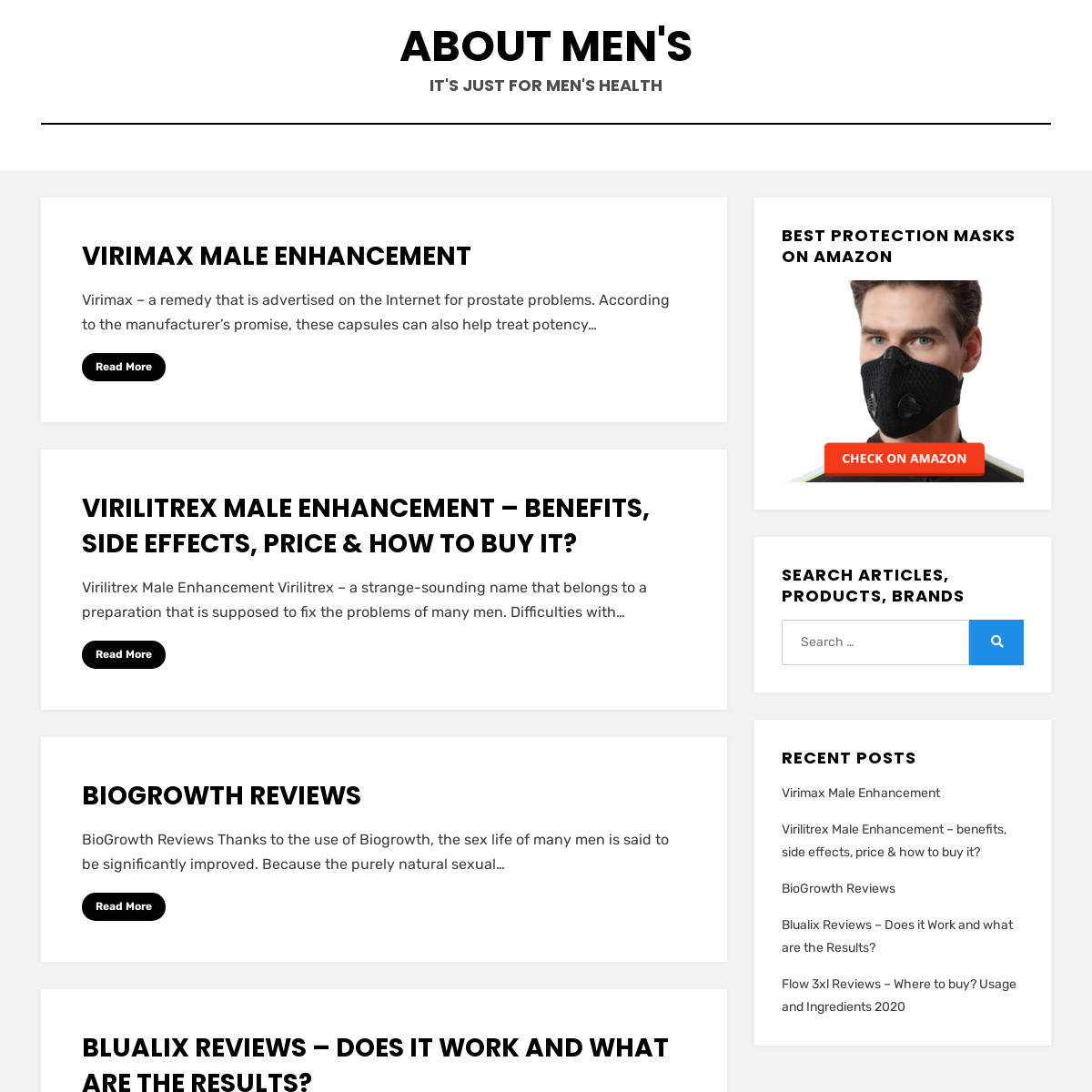 About Men`s - It`s Just for Men`s Health