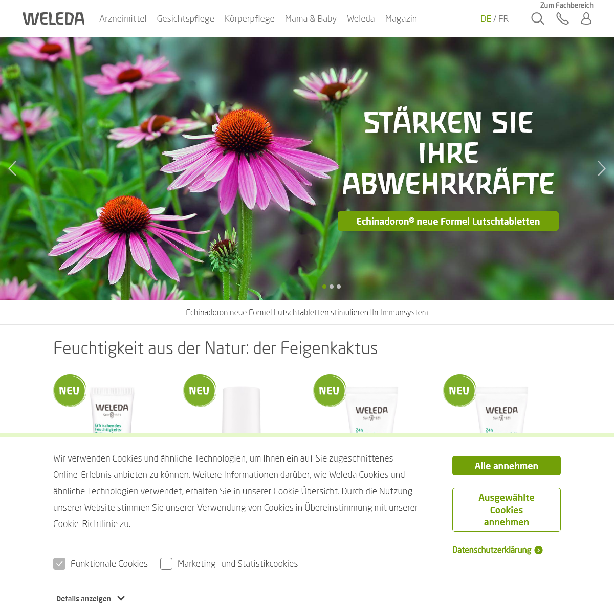 A complete backup of weleda.ch