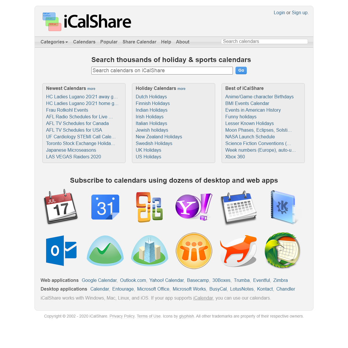 A complete backup of icalshare.com
