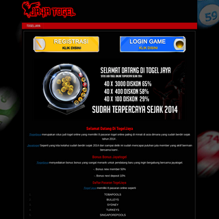 Togeljaya Situs Judi Jaya Togel Online Sejak 2014