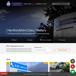 Hertfordshire Constabulary - Home