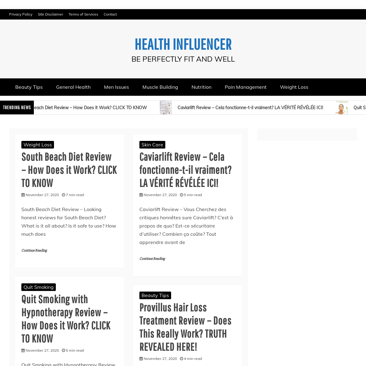A complete backup of healthinfluencer.net