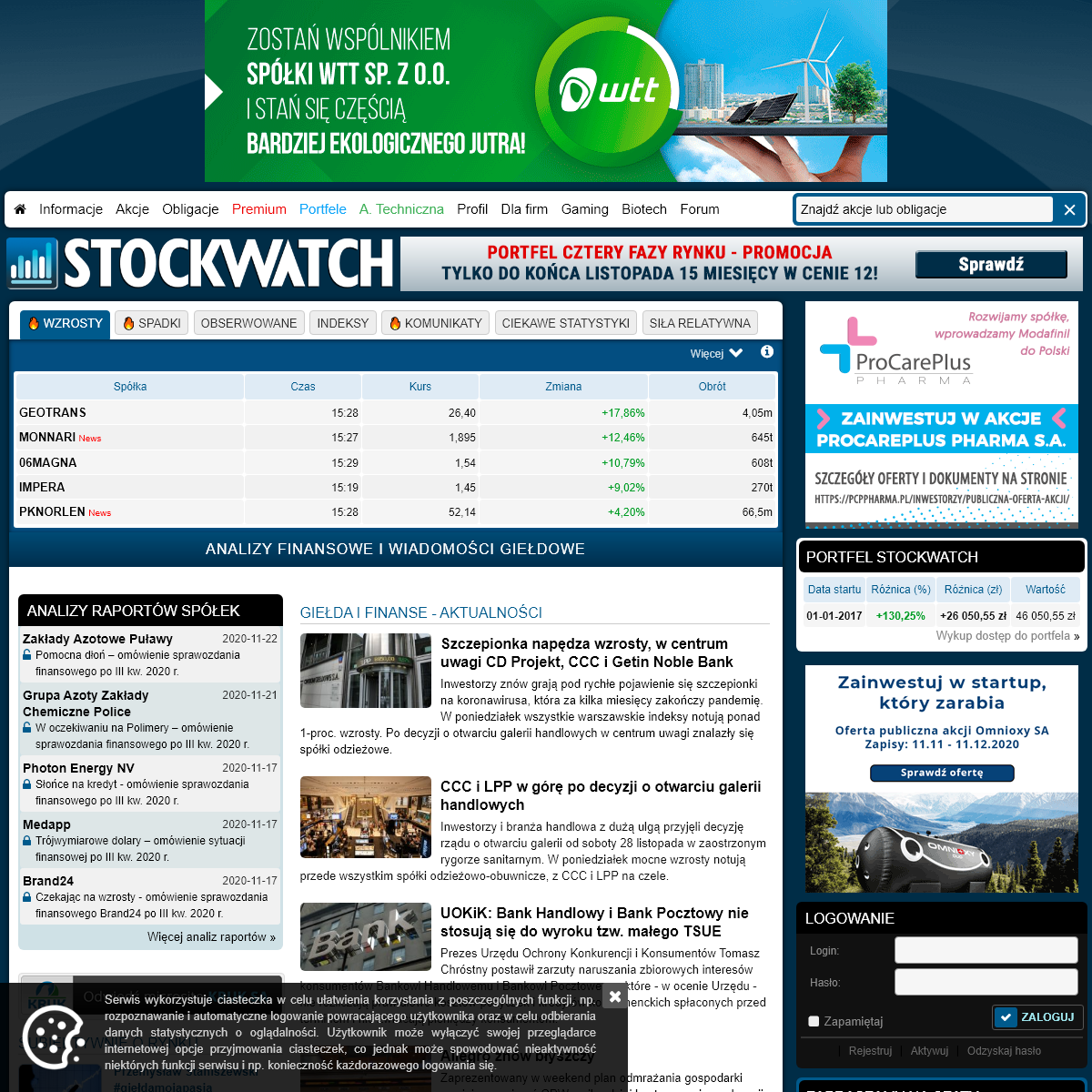 A complete backup of stockwatch.pl